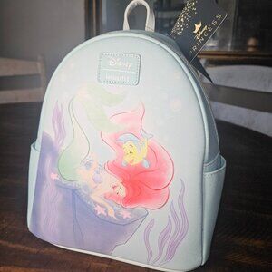 Loungefly Disney The Little Mermaid Ariel & Flounder Giggles Mini Backpack *NWT*